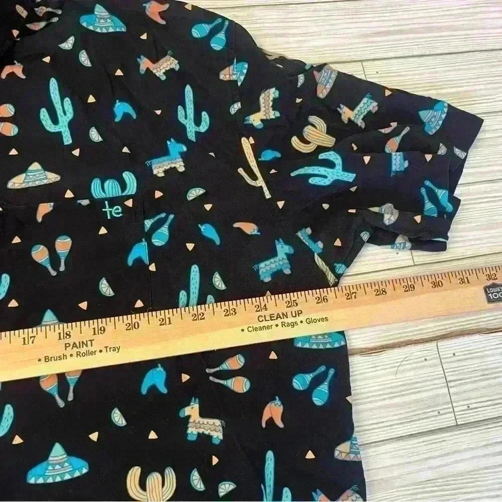 Tipsy Elves Midnight Fiesta Hawaiian Button Up - Picture 4 of 6